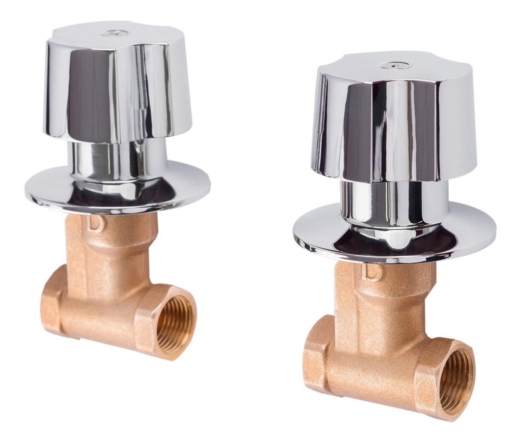 Juego Llaves De Empotrar Roscables C/manerales 4052 Dica