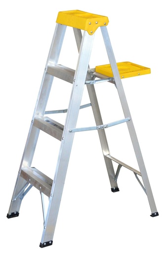 [ET3] ESCALERA DE TIJERA TIPO III DE ALUMINIO Y TAPA PLÁSTICA CON 3 PELDAÑOS SURTE